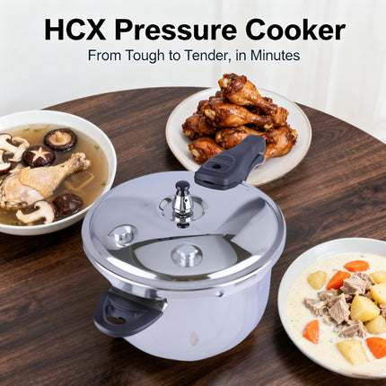 6L Pressure Cooker Overflow-Proof, Heavy-Duty Construction, Compatible with All Stovetops