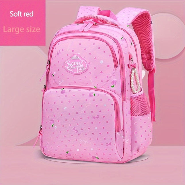 Teenage Girls' Backpacks, Sweet Princess-Style Double Shoulder Bags, Lightweight School Bags for Girls