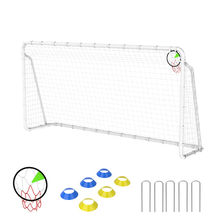 6X12FT Soccer Goal for Backyard Kids Portable Soccer Net with High-Strength Nets