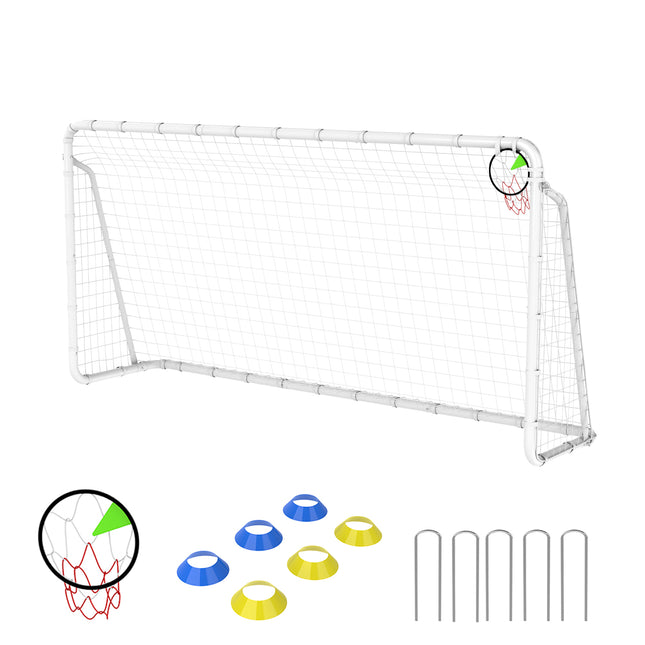 6X12FT Soccer Goal for Backyard Kids Portable Soccer Net with High-Strength Nets
