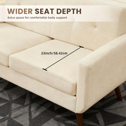 Sofa, Mid Century Modern Style Love Seat Couches for The Living Room, Button Tufted