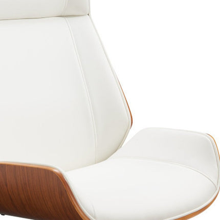 White Adjustable Height Rolling Office Chair