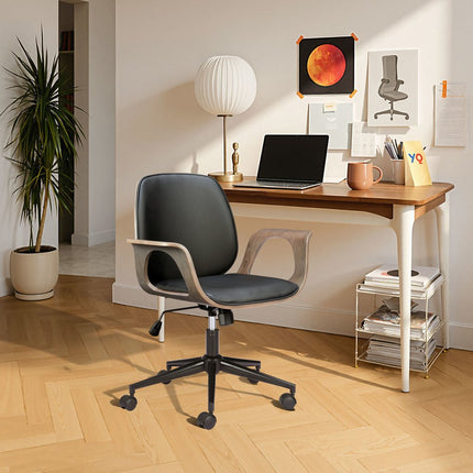 Black Adjustable Height Rolling Office Chair