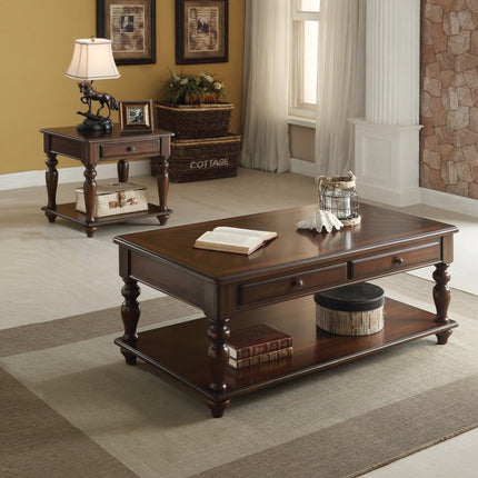 48" Brown Wood Lift Top Coffee Table With Shelf