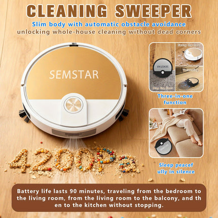 Robot Vacuum Cleaner Sweeping, Mopping, and Vacuuming, 4200 Pa Powerful Cleaning,
