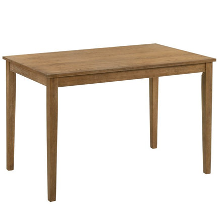Five Piece Oak Solid Wood Dining Set with Four Chairs
