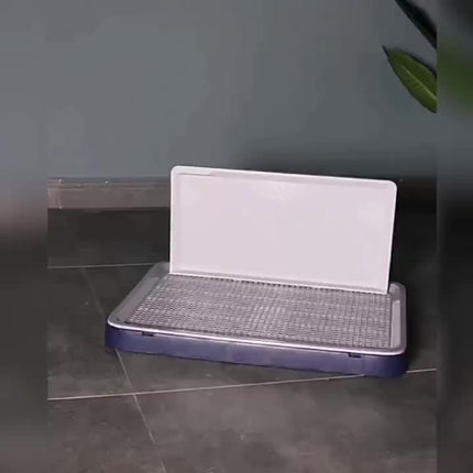 Flat, Non-Slip, Durable, Easy-Clean Grid Design Dog Toilet Training Tray - Splash-Proof, Washable with Urine Absorption for Small & Medium Breeds, Polypropylene Material, Pet Potty Training Tray|Splash Proof Design|Durable Pe