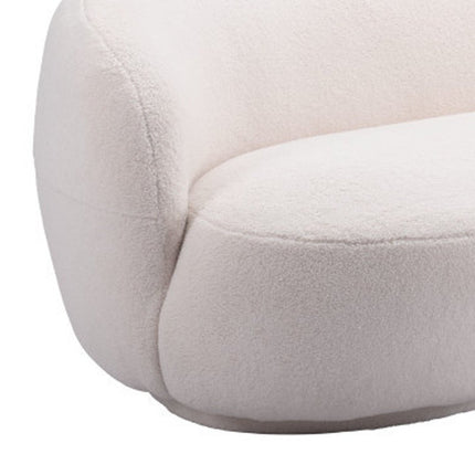 93" Cream Fabric Sofa