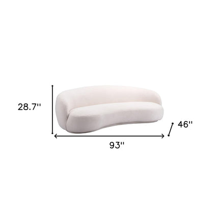 93" Cream Fabric Sofa