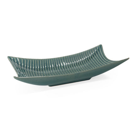 20" Blue And Green Ceramic Vanity Tray