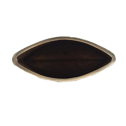 15" Gold Oval Aluminum Table Vase