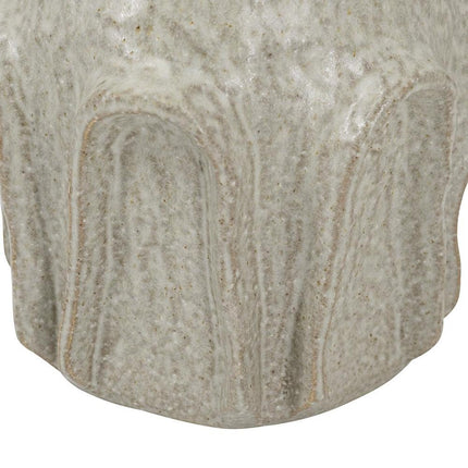 12" Sage And Gray Round Ceramic Table Vase