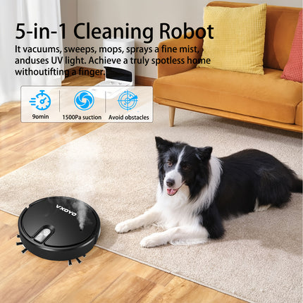 Sweeping And Mopping Robot Vacuum Cleaner, Suitable for Pet Hair, Hard Floors And Carpets