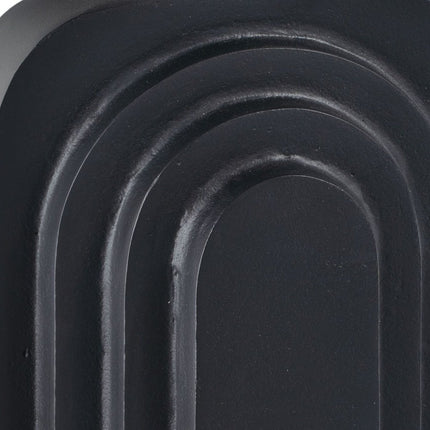 12" Black Geometric Aluminum Table Vase