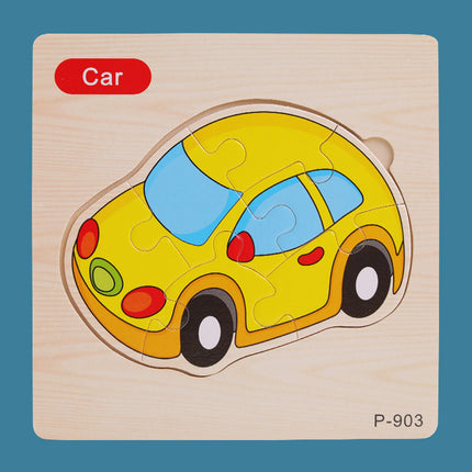 Animal Cartoon 16-piece Wooden Puzzle
