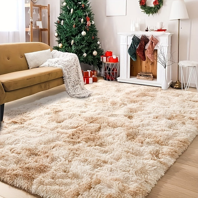 1pc Plush Carpet Compatible for Bedroom/Living Room - Soft Thick Pile Suitable for Sofa Bed