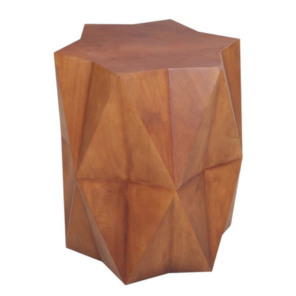 24" Brown Solid Wood End Table