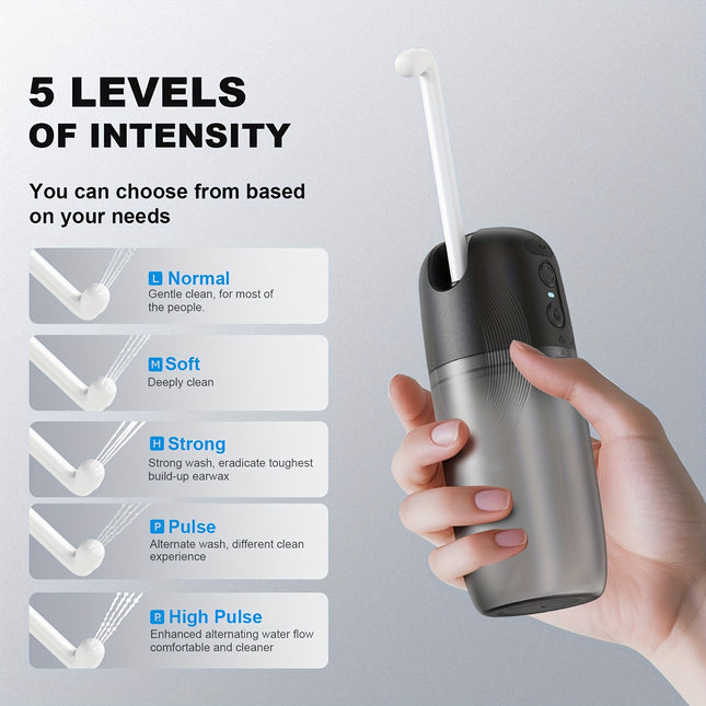 Electric Portable Bidet for Travel & Home, 230ml Tank, 3 Pressure Modes, 8 Nozzles