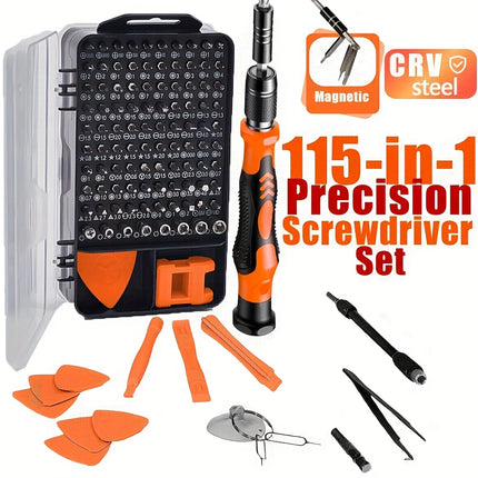 A Pink Electronic Tool Kit Containing 115 Items, Featuring 98 Magnetic Screwdriver Tips