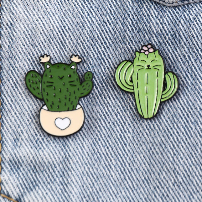Cartoon Creative Cactus Series Brooch