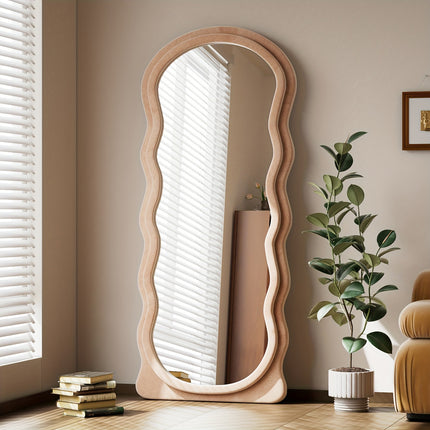 Full-Length Floor Mirror - Full Mirror Full Body Mirror For Bedroom Floor Mirror Full Body Wavy Mirror Extra Large