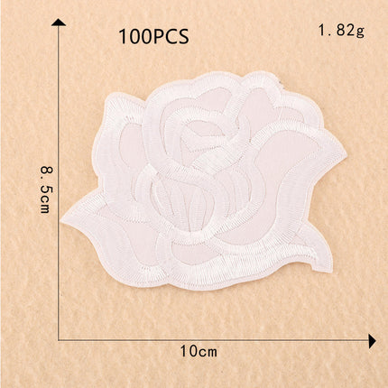 Computer Embroidery Black And White Roses Hotel Bed Sheets