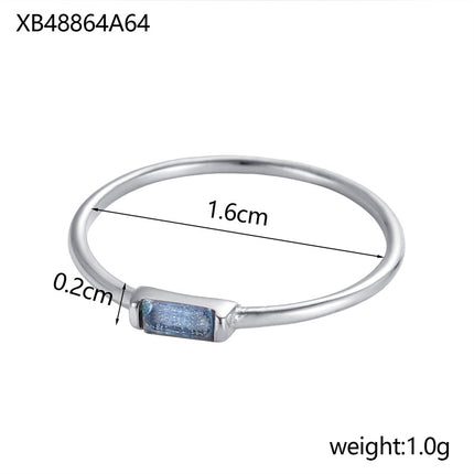 December Birthstone Ring With Cubic Zirconia In Stainless Steel