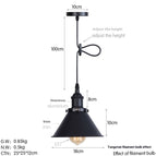 Bulb With Tungsten Wire / D0032 All Black / 18cm