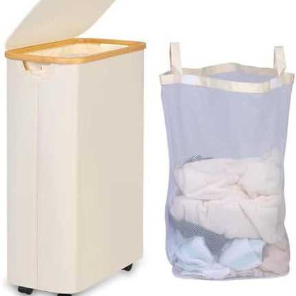 Laundry Basket Foldable With Wheels