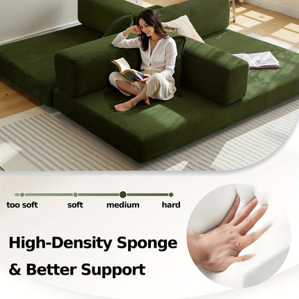 Sofa Bed, Folding Floor Couch,CompressedConvertable Sleeper Sofa,Memory Foam Couch