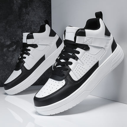 Men'S High-Top Lace-Up sneakers - Durable, Lightweight, Stylish Casual Sneakers in White,