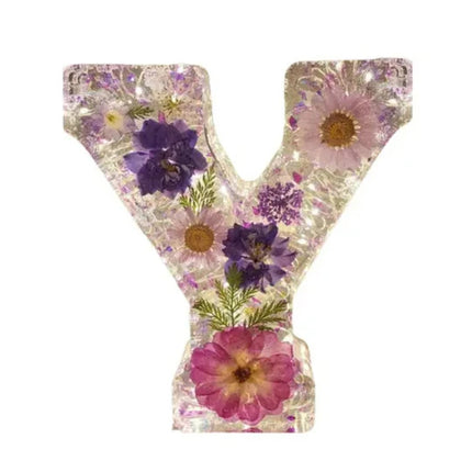 Letter Flower Decoration A- Z Finished Decorations With Lights