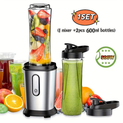 Blender, A Three-in-one Food Processor, Portable Food Chopper And Grinder, 570ml Tritan Bottle,