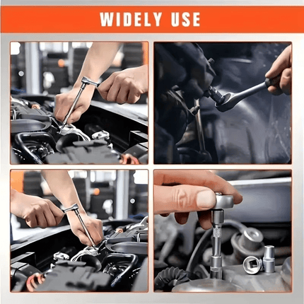 46pcs Automotive Mechanical Repair Tool Set Multifunctional with Socket, Wrench, and Ratchet,