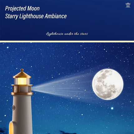 LiHangStar Smart Bedside Lamp with Motion Sensor & Dimmable LED Moonlight Projection Night Light