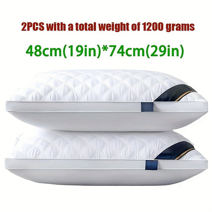 A Pair of Premium Sleep Pillows Designed for Neck Support, Plush And Cozy, Machine Washable,