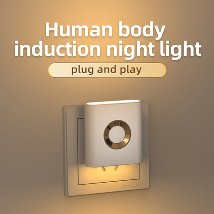 Human Body Small Night Corridor Bedroom Plug-in Induction Lamp