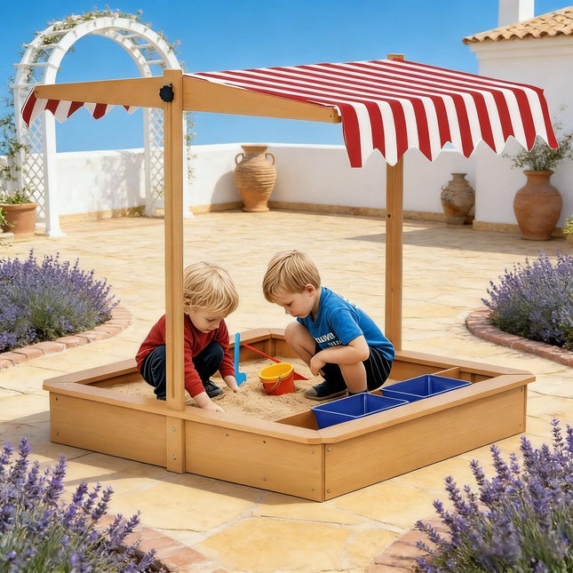 Children Sand Play Station Outdoor,Kids Wooden Sandbox