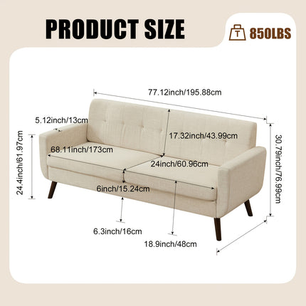 Modern Loveseat, Button Tufted Accent Sofa, Small Couch, A Top Choice for Christmas Gifts for Living Room