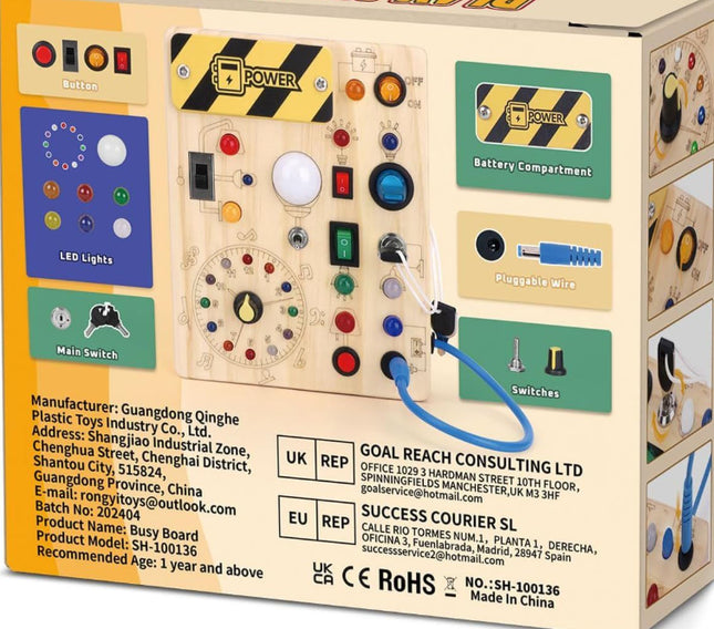 Montessori Wooden Toddler Sensory Travel Toy