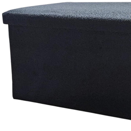 30" Gray Boucle Storage Ottoman