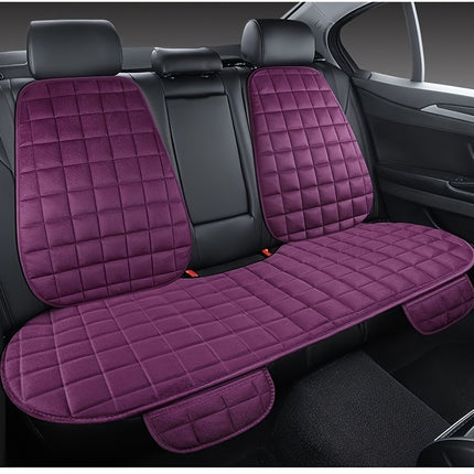 Car Seat Cushion with Crystal Plush Backrest, Suitable for All Seasons, Providing Warmth And Comfort