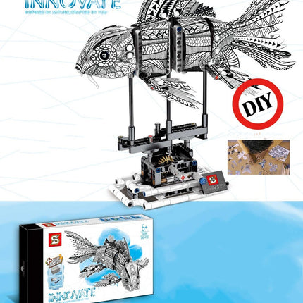 Shark building block assembly model