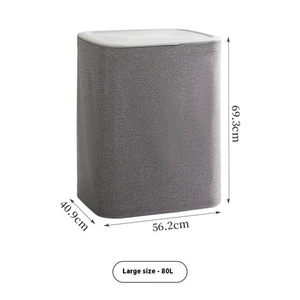 Fabric Bathroom With Lid Dirty Laundry Toys Sundries Storage Laundry Basket