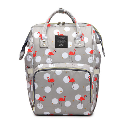 Flamingo Print Backpack Mother and Baby Bag