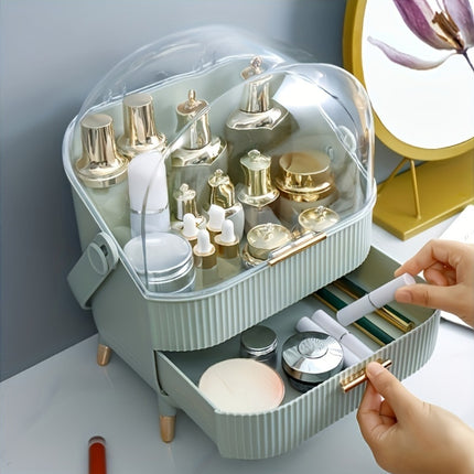 Luxury Cosmetic Organizer with Transparent Dome Lid