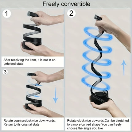 Retro Style Creative Table Lamp - Adjustable Spiral Arm, Soft Warm Light, Multifunctional Space