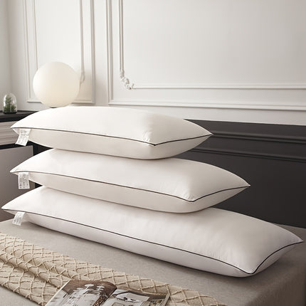 1pc Premium Soft Extra-Long Pillow Insert, White - Best Pillow for Bedroom Bedding, Comfortable Sleep