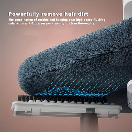 1set, Three Fiber Cloth Heads, Rotating Head Hand-free Mop with Bucket for Sewage Separation