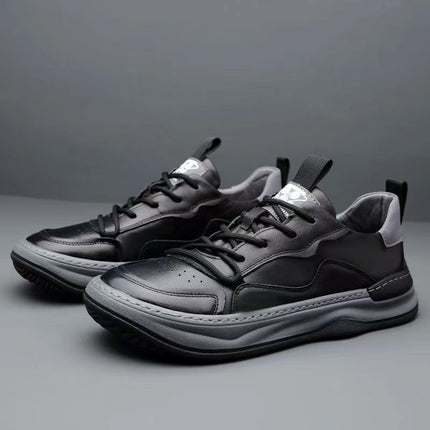Men'S White Perforated Casual Sneakers - Breathable Low-Top Lace-Up Shoes with Round Toe,